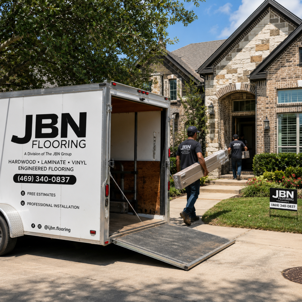 JBN Flooring providing mobile flooring installation services throughout Denton County Texas