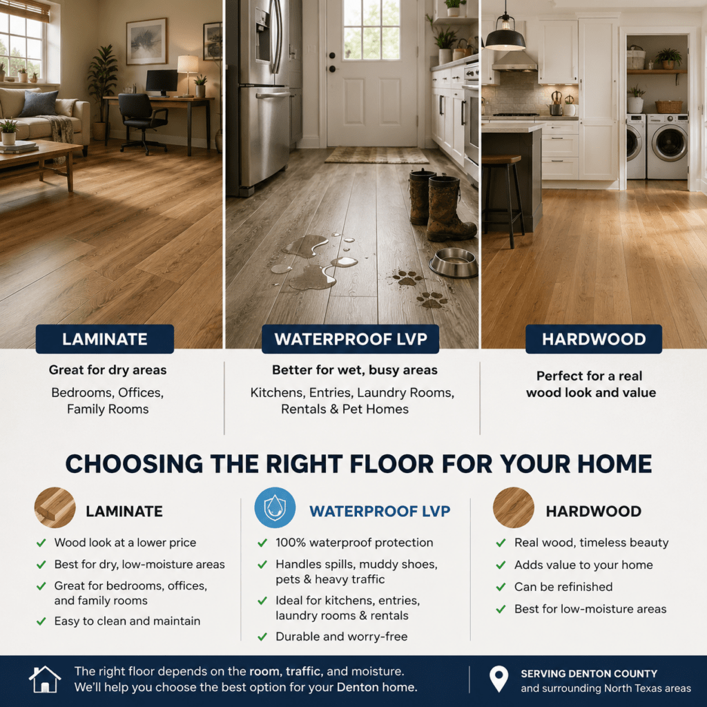 Choosing Between Laminate and Waterproof LVP