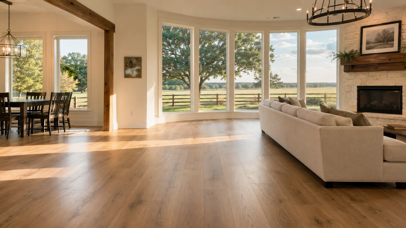 Water-resistant Laminate Flooring Argyle TX with a durable wood-look surface for an active home